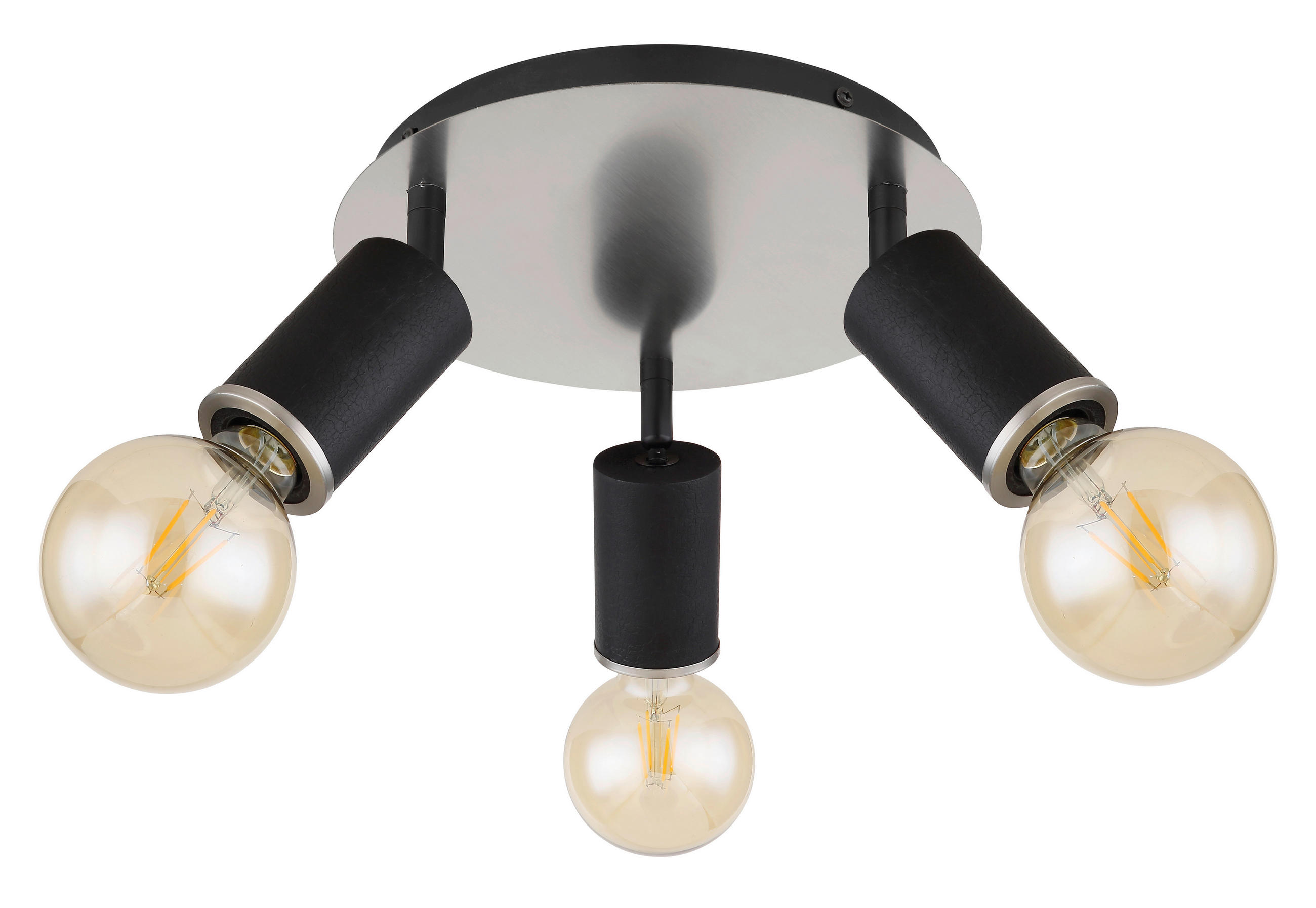 REFLEKTOR  JOSEBA      28/18 cm       - črna/barve niklja, Basics, kovina/les (28/18cm) - Globo