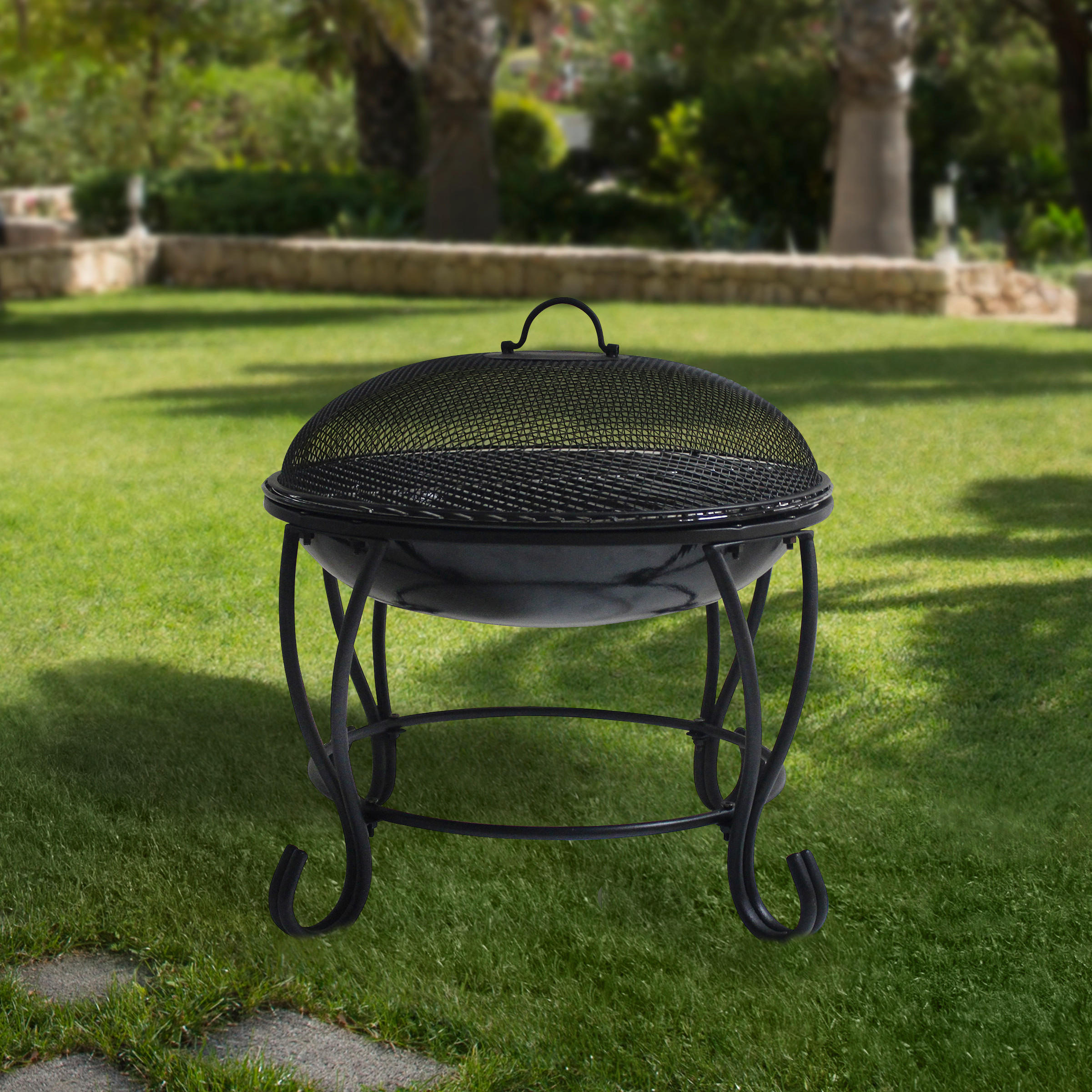 FEUERSTELLE  - Schwarz, Basics, Metall (45cm) - Ambia Garden