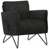 SESSEL in Chenille, Mikrofaser Anthrazit  - Anthrazit/Schwarz, Design, Textil/Metall (68/78/76cm) - Johann Jakob