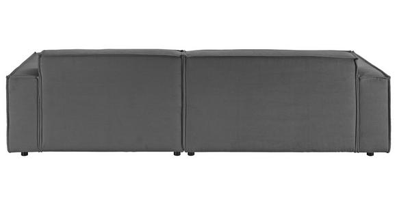 ECKSOFA in Feincord Anthrazit  - Anthrazit/Schwarz, KONVENTIONELL, Kunststoff/Textil (276/168cm) - Hom`in