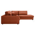 ECKSOFA Terracotta Cord  - Terracotta/Schwarz, KONVENTIONELL, Kunststoff/Textil (314/250cm) - Carryhome