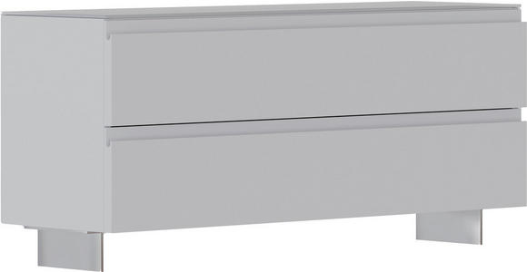 GARDEROBENBANK in 110/49/33 cm - Alufarben/Weiß, Design, Glas/Holzwerkstoff (110/49/33cm) - Moderano