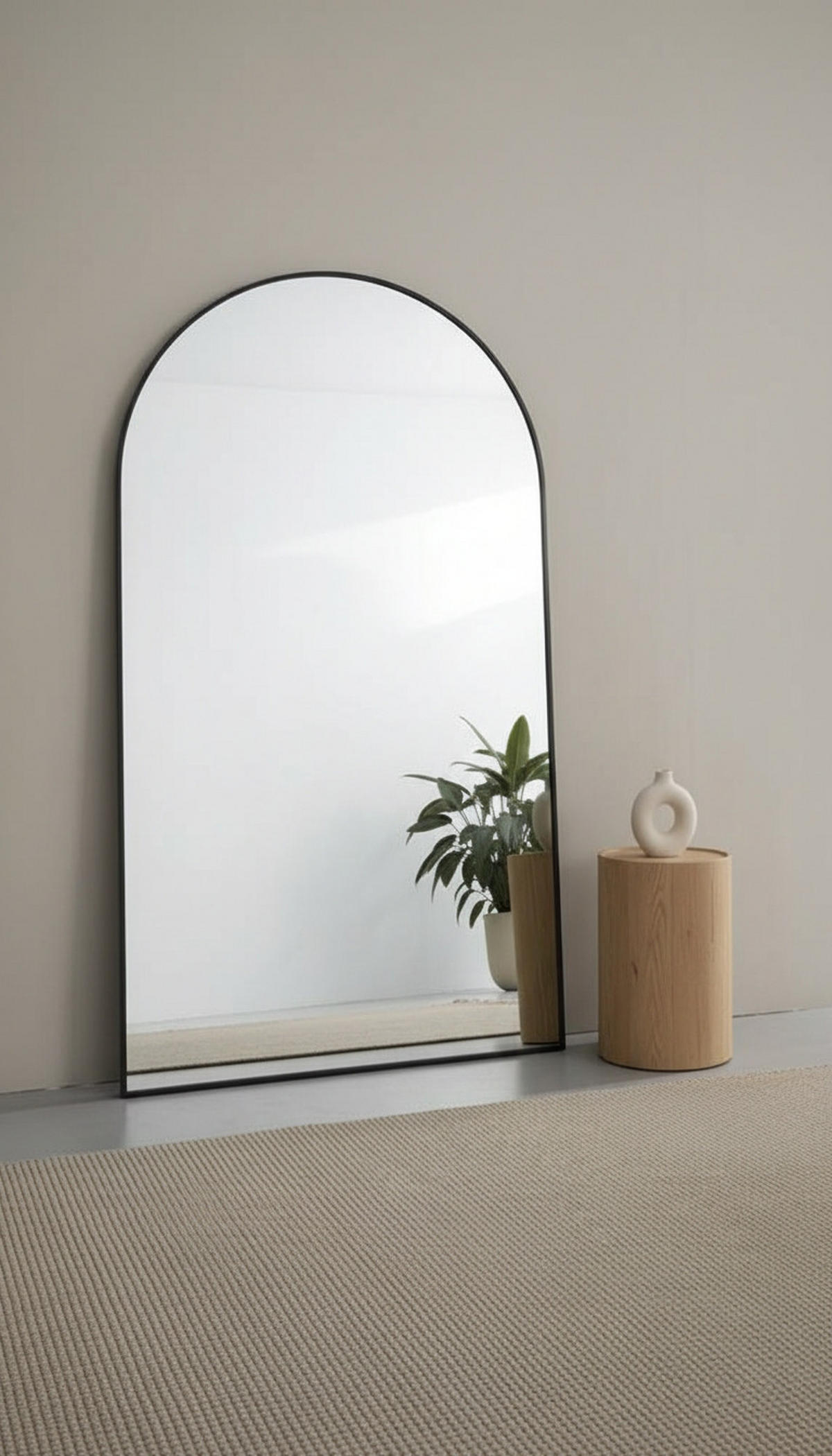 Oglindă De Perete 120/210/2,5 cm    - negru, Trend, sticlă/metal (120/210/2,5cm) - Xora
