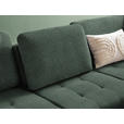 ECKSOFA in Bouclé Grün  - Schwarz/Grün, Natur, Textil/Metall (288/233cm) - Valnatura