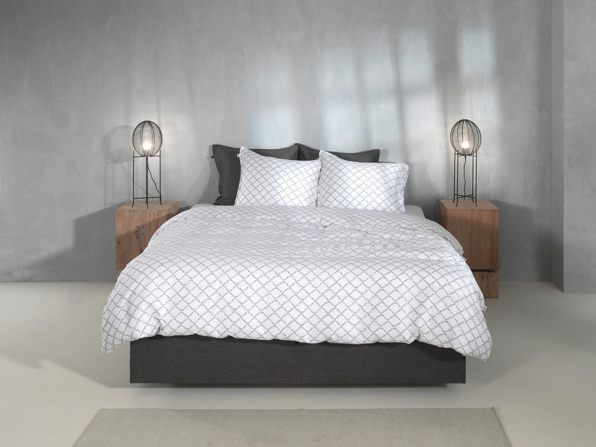 BETTWÄSCHE 2-teilig Linea-di-Satinado Makosatin  - Weiß, Basics, Textil (155/220cm)