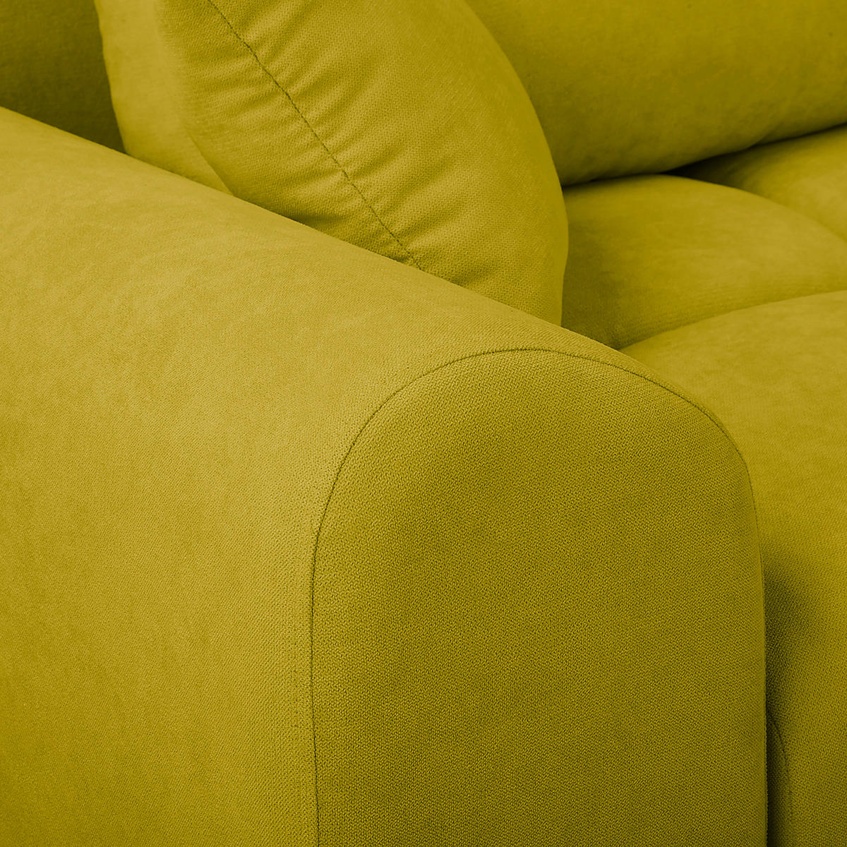 ECKSOFA in Mikrofaser Grün  - Silberfarben/Grün, Design, Textil/Metall (256/175cm) - Livetastic