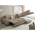 ECKSOFA in Flachgewebe Beige  - Eichefarben/Beige, MODERN, Holz/Textil (287/212cm) - Valnatura