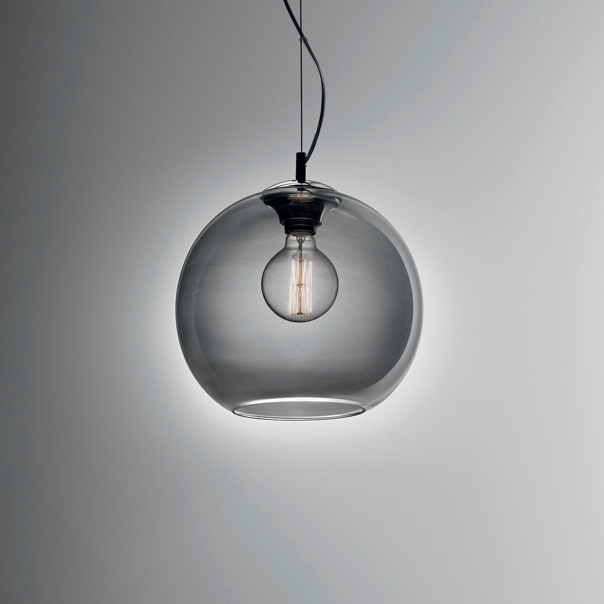 HÄNGELEUCHTE 30/51-226 cm  - Grau, Design, Glas/Metall (30/51-226cm) - Ideal Lux