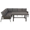 LOUNGE GARNITURA  antracit, siva   - siva/antracit, Design, staklo/metal (219/279cm) - Amatio