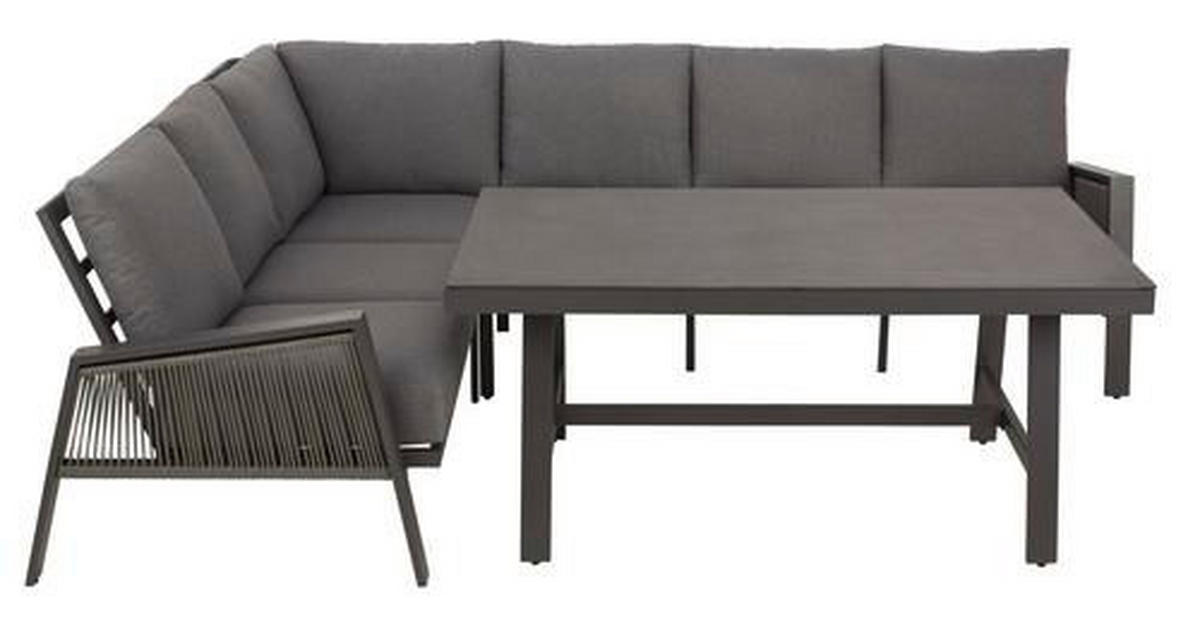 LOUNGE GARNITURA  antracit, siva   - siva/antracit, Design, staklo/metal (219/279cm) - Amatio