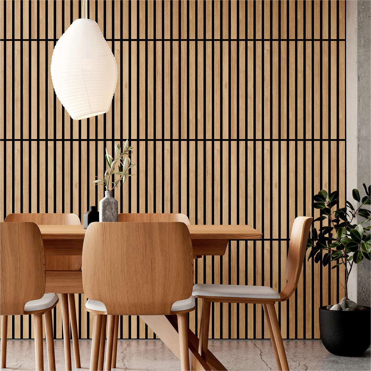 AKUSTIKPANEEL Echtholz Wallution PRO 2 Stück  - Eichefarben, Basics, Holz/Holzwerkstoff (60/60/0.75cm) - Novel