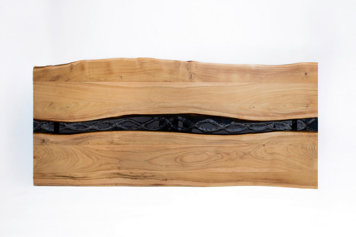 ESSTISCH in Holz 220/100/76 cm  - Schwarz/Akaziefarben, LIFESTYLE, Holz (220/100/76cm) - Landscape