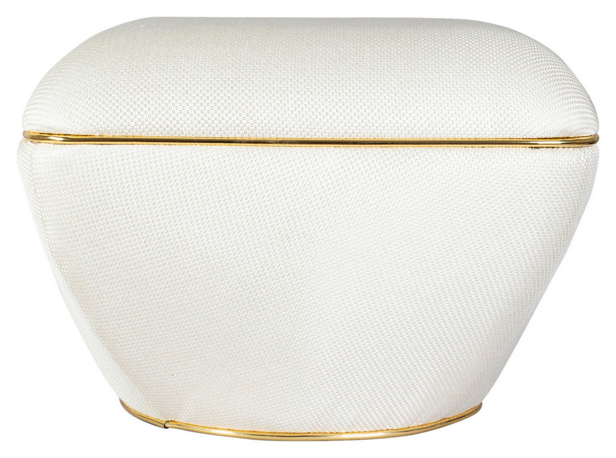 TABURET, textil, 60/42,5 cm - barvy zlata/béžová, Design, kov/textil (60/42,5cm) - MID.YOU