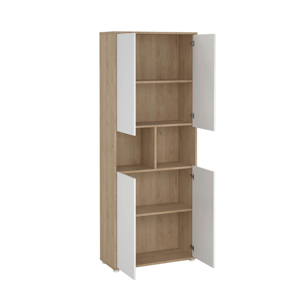 AKTENSCHRANK 79,6/207,7/34,3 cm  - Weiss/Eichefarben, Modern, Holzwerkstoff (79,6/207,7/34,3cm) - MID.YOU