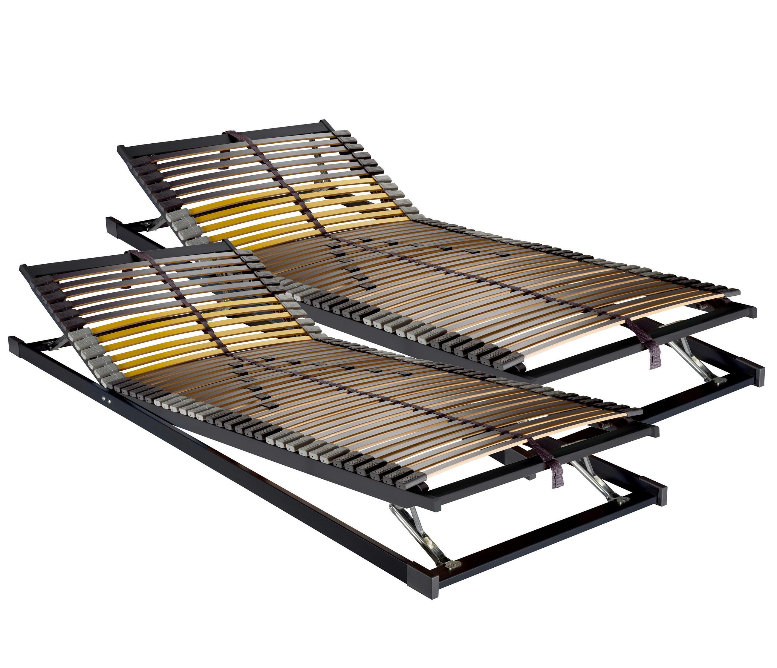 LATTENROSTSET 180/200 cm  - Anthrazit/Gelb, Basics, Holz/Kunststoff (180/200cm) - Novel