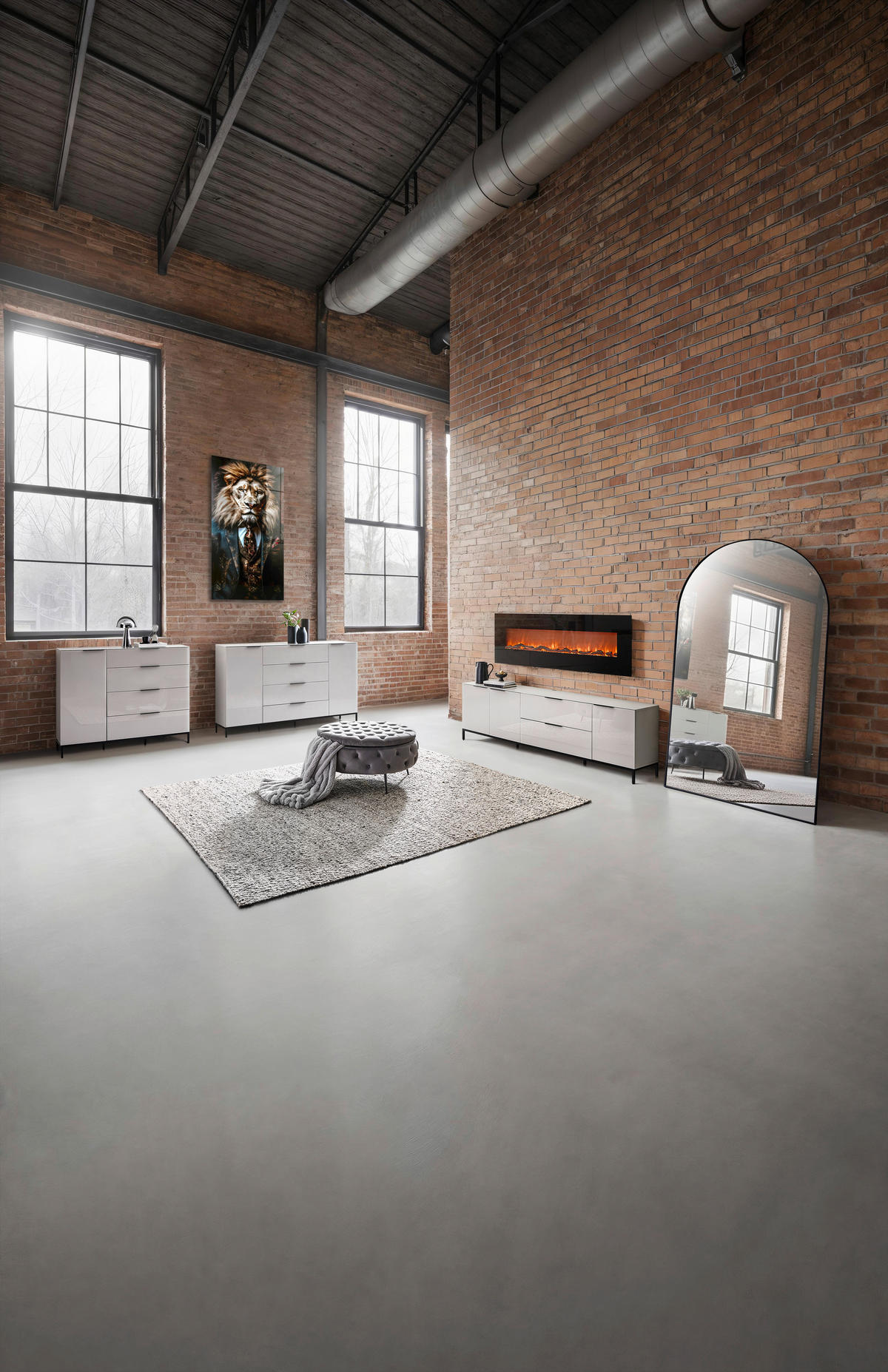 SIDEBOARD  180/99,7/42 cm 4 Schublade(n)  - Kaschmir/Schwarz, Design, Glas/Holzwerkstoff (180/99,7/42cm) - Novel