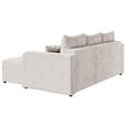 ECKSOFA  in Cord Naturfarben  - Schwarz/Naturfarben, KONVENTIONELL, Kunststoff/Textil (238/144cm) - Carryhome