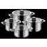 KOCHTOPFSET Edelstahl 4-teilig - Edelstahlfarben, Basics, Metall - WMF KOCHTOPFSET Edelstahl 4-teilig - Edelstahlfarben, Basics, Metall - WMF