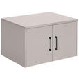 AUFSATZSCHRANK 72/43/54 cm   - Kaschmir/Schwarz, Basics, Holzwerkstoff/Metall (72/43/54cm) - Xora