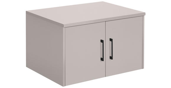 AUFSATZSCHRANK 72/43/54 cm   - Kaschmir/Schwarz, Basics, Holzwerkstoff/Metall (72/43/54cm) - Xora
