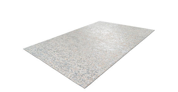 FLACHWEBETEPPICH 120/170 cm Silberfarben, Weiß  - Silberfarben/Weiß, Basics, Leder/Textil (120/170cm) - Novel