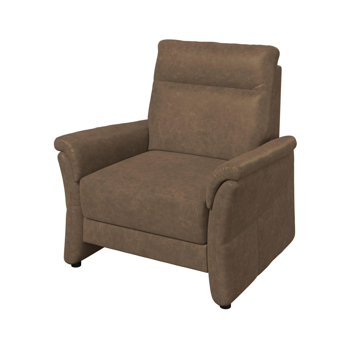 SESSEL Mikrofaser Braun  - Schwarz/Braun, Konventionell, Kunststoff/Textil (104/98/91cm) - Elegando