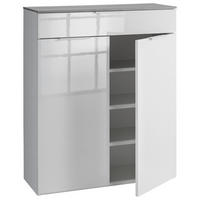 CIPELARNIK  antracit, bela  pločasti materijal     - bela/antracit, Dizajnerski, metal/pločasti materijal (90/108/35cm) - Xora