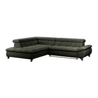 ECKSOFA Dunkelgrün Chenille  - Chromfarben/Dunkelgrün, KONVENTIONELL, Textil/Metall (234/312cm) - Livetastic