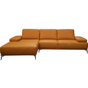 WOHNLANDSCHAFT in Leder Gelb - Chromfarben/Gelb, Design, Leder - Chilliano
