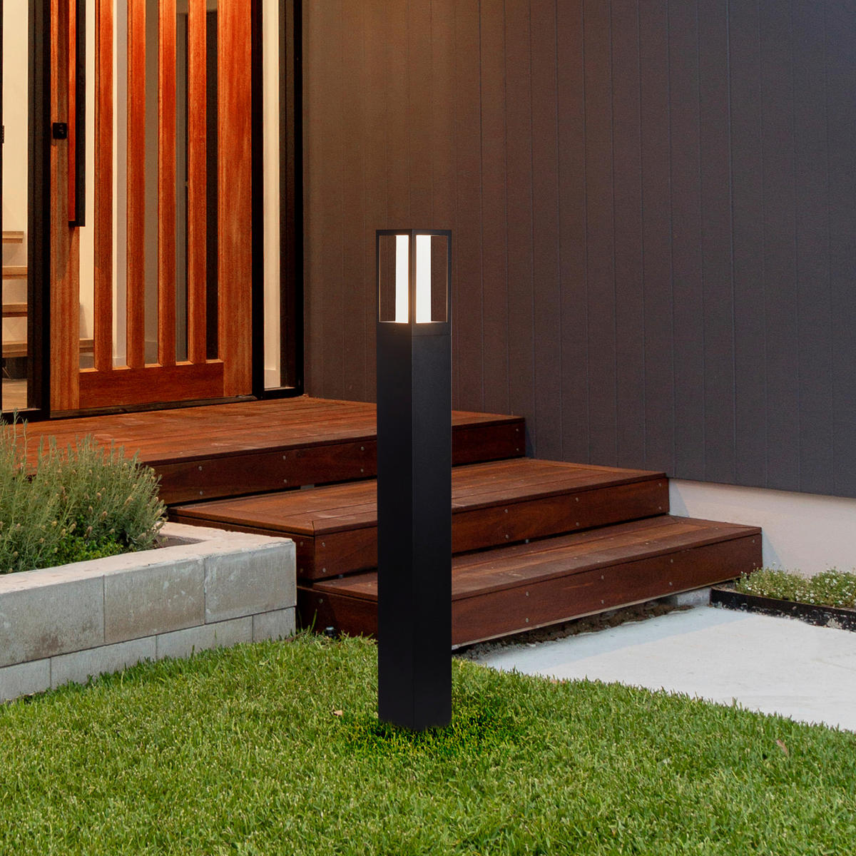 WEGELEUCHTE Avenue 7,5/73 cm  - Hellgrau/Schwarz, Design, Kunststoff/Metall (7,5/73cm)