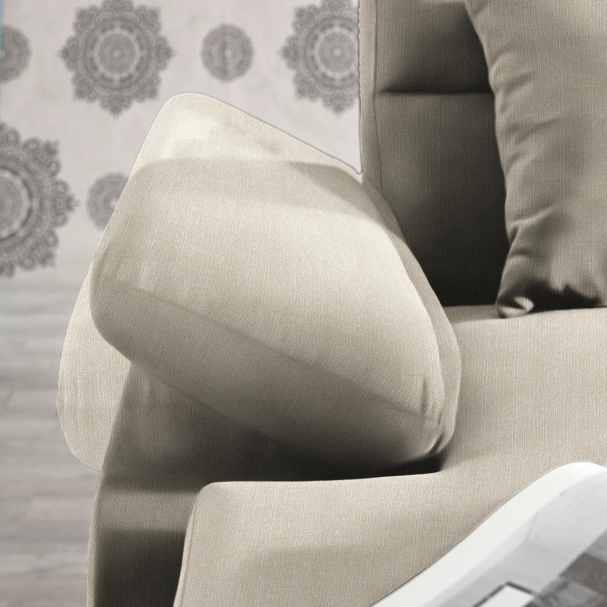WOHNLANDSCHAFT in Webstoff Beige  - Dunkelbraun/Beige, Konventionell, Kunststoff/Textil (166/319/183cm) - Cantus