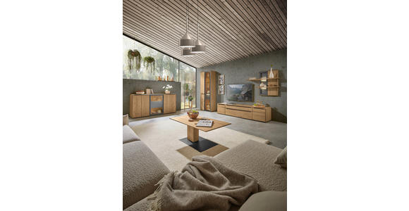 LOWBOARD Kastanienfarben  212/47,1/47,1 cm  - Kastanienfarben/Anthrazit, Natur, Holz/Metall (212/47,1/47,1cm) - Valnatura