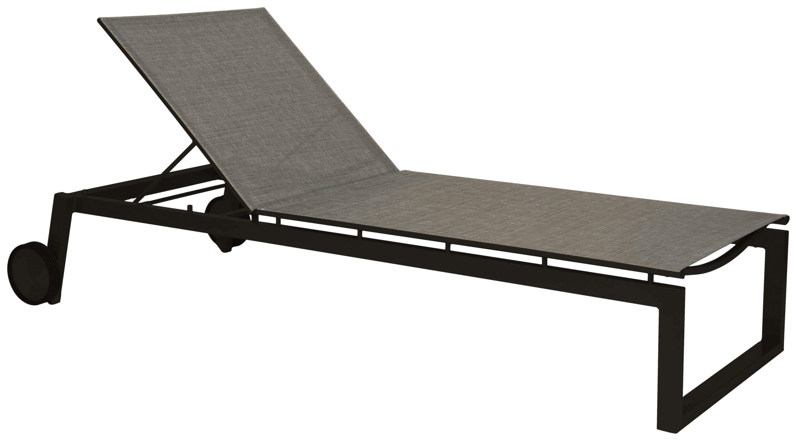 GARTENLIEGE 92/39/215 cm  - Schwarz/Grau, KONVENTIONELL, Textil/Metall (92/39/215cm) - Stern