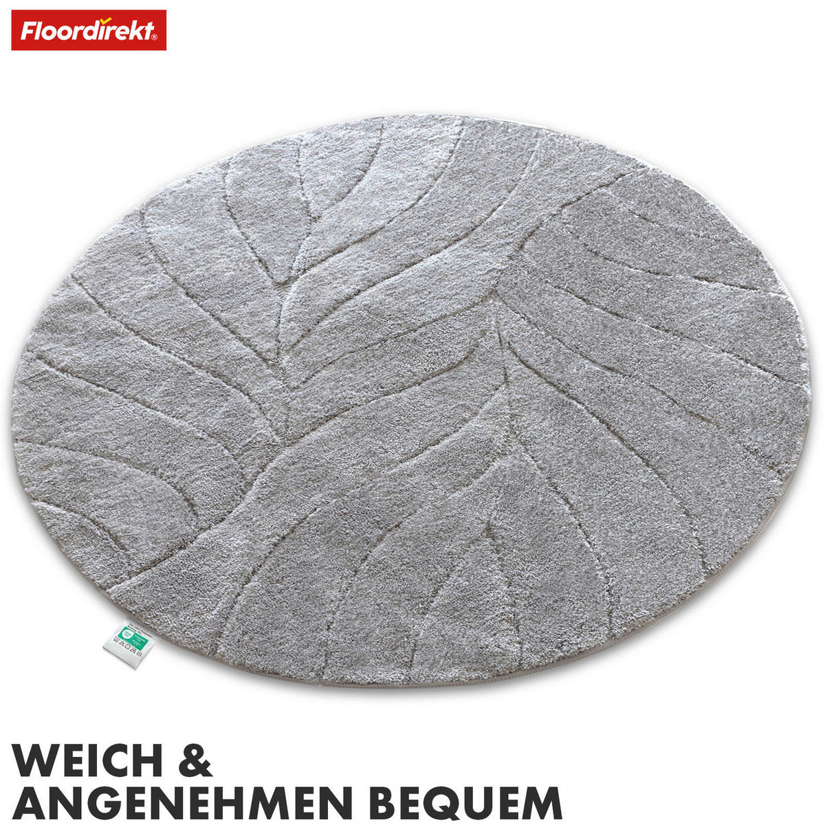 BADEMATTE Maris Silberfarben 120 cm  - Silberfarben, Basics, Kunststoff/Textil (120cm) - Floordirekt