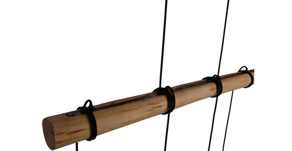 HÄNGELEUCHTE  - Schwarz/Naturfarben, Trend, Holz/Metall (90/15/150cm) - Novel