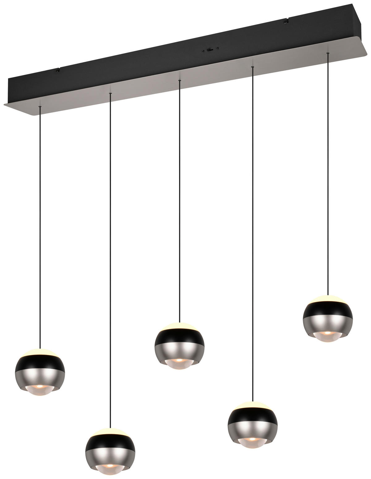 LED-HÄNGELEUCHTE 100/10,5/200 cm  - Schwarz/Nickelfarben, Design, Metall (100/10,5/200cm) - Trio Leuchten