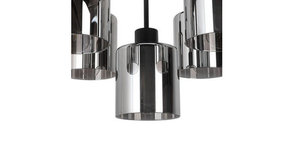 DECKENLEUCHTE Elia 36/36/40 cm  - Schwarz, Design, Glas/Metall (36/36/40cm) - Novel