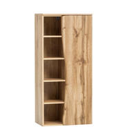 MIDISCHRANK 60/130/35 cm  - Silberfarben/Eiche Wotan, Natur, Holzwerkstoff/Kunststoff (60/130/35cm) - Xora