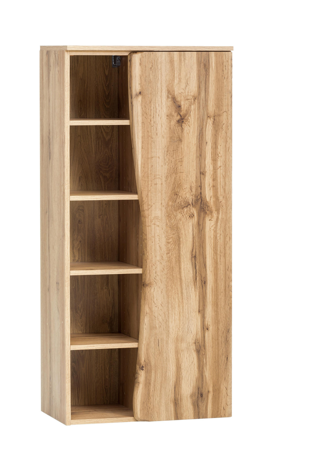 MIDISCHRANK 60/130/35 cm  - Silberfarben/Eiche Wotan, Natur, Holzwerkstoff/Kunststoff (60/130/35cm) - Xora