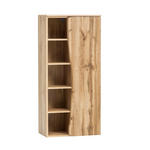 MIDISCHRANK 60/130/35 cm  - Silberfarben/Eiche Wotan, Natur, Holzwerkstoff/Kunststoff (60/130/35cm) - Xora