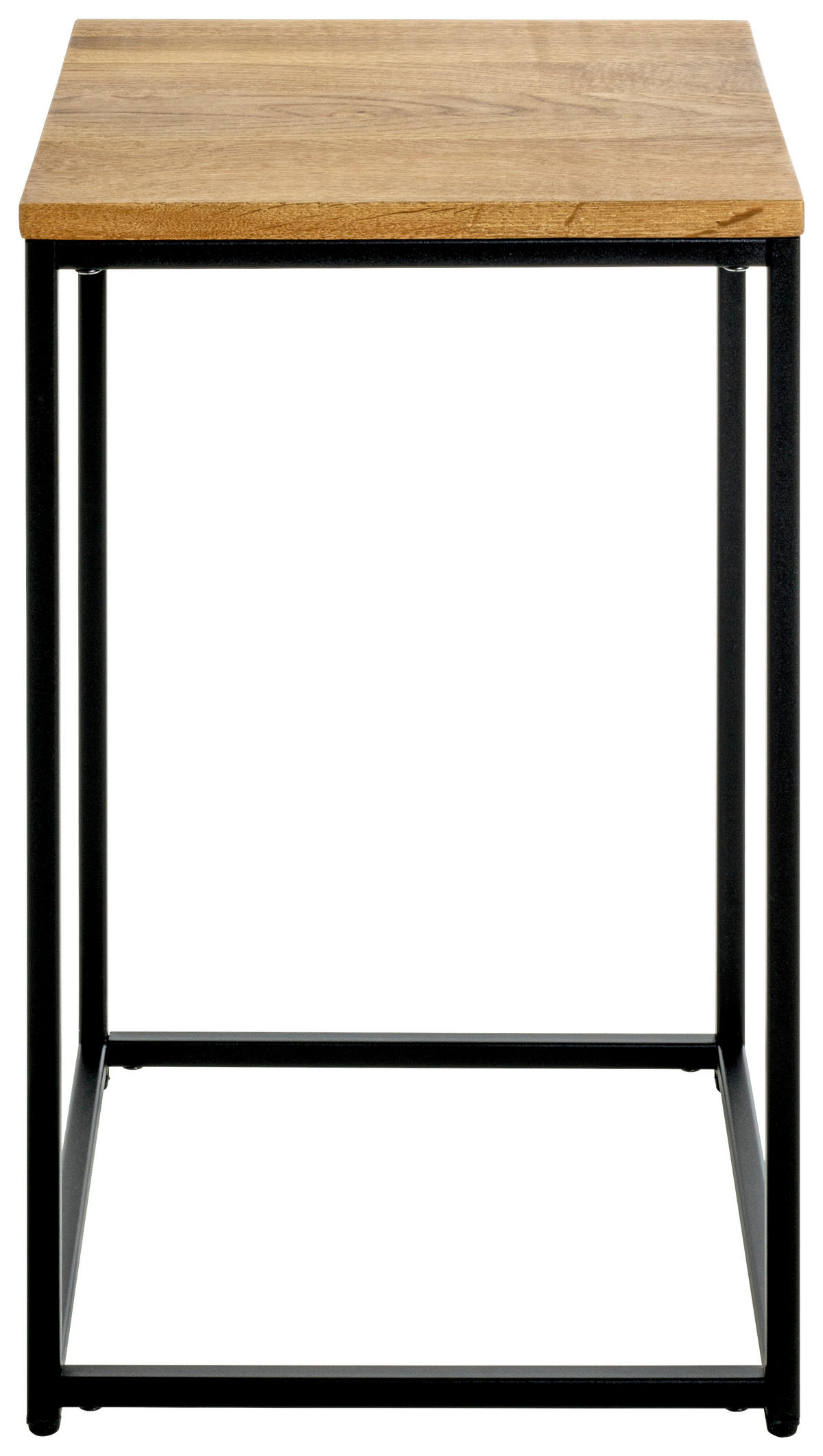 BEISTELLTISCH in Holz, Metall 35/35/60 cm  - Eichefarben/Schwarz, Design, Holz/Metall (35/35/60cm)