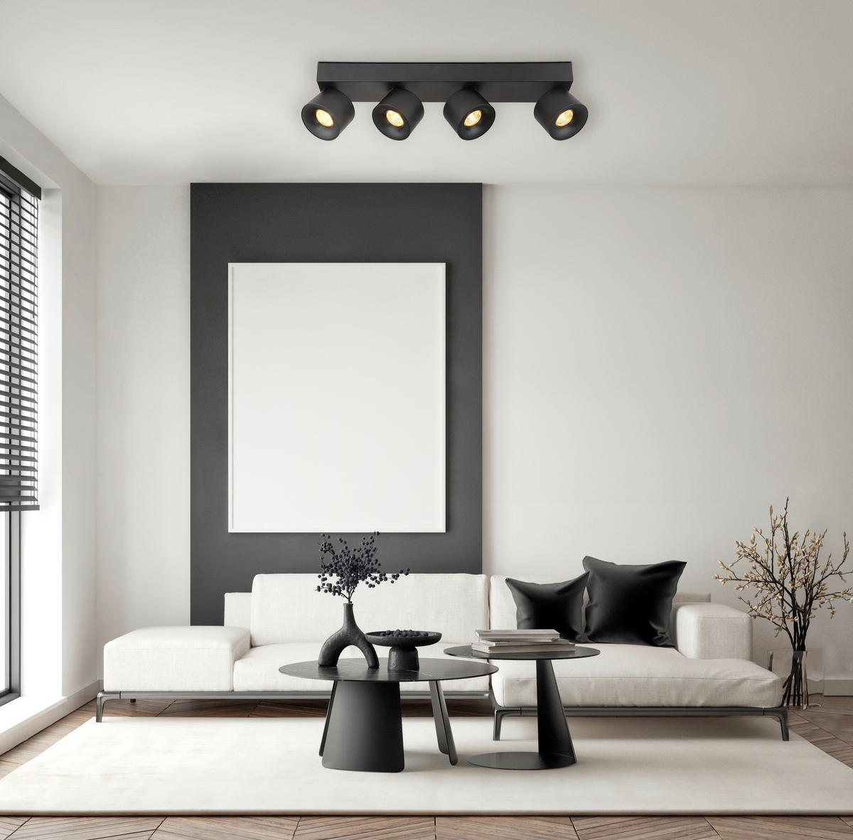 LED ZÁŘIČ, 45,5/7,2/12 cm - černá/průhledné, Design, kov/plast (45,5/7,2/12cm) - Globo