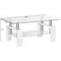 COUCHTISCH in Metall, Glas, Holzwerkstoff 100/60/45 cm - Weiß, Design, Glas/Holzwerkstoff (100/60/45cm) - Carryhome COUCHTISCH in Metall, Glas, Holzwerkstoff 100/60/45 cm - Weiß, Design, Glas/Holzwerkstoff (100/60/45cm) - Carryhome