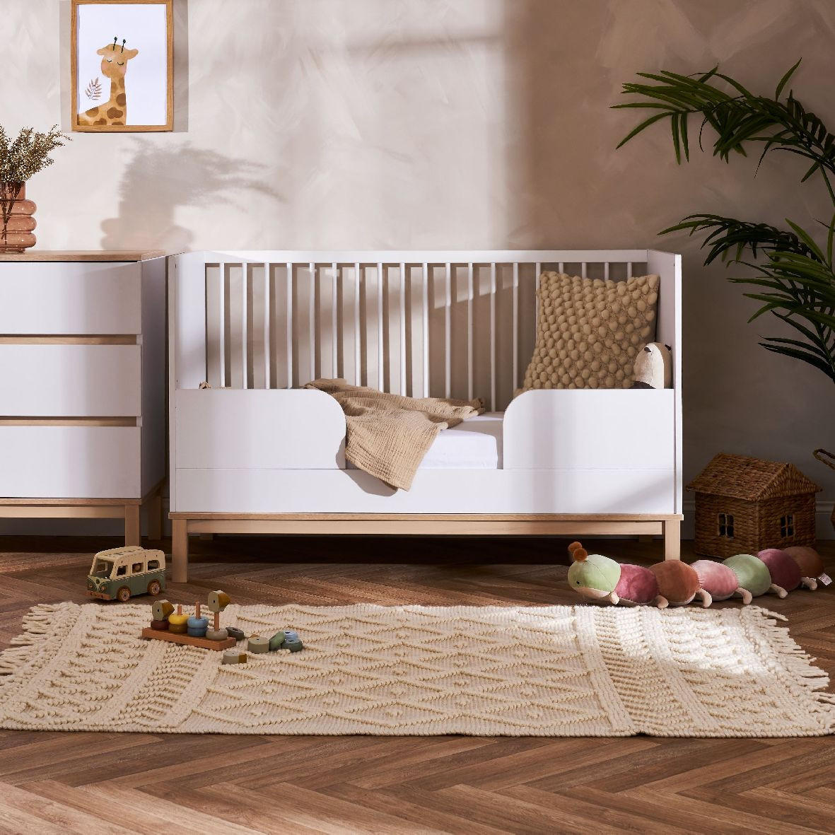 GITTERBETT Astrid   140/70 cm  - Naturfarben/Weiß, Basics, Naturmaterialien/Holz (140/70cm)