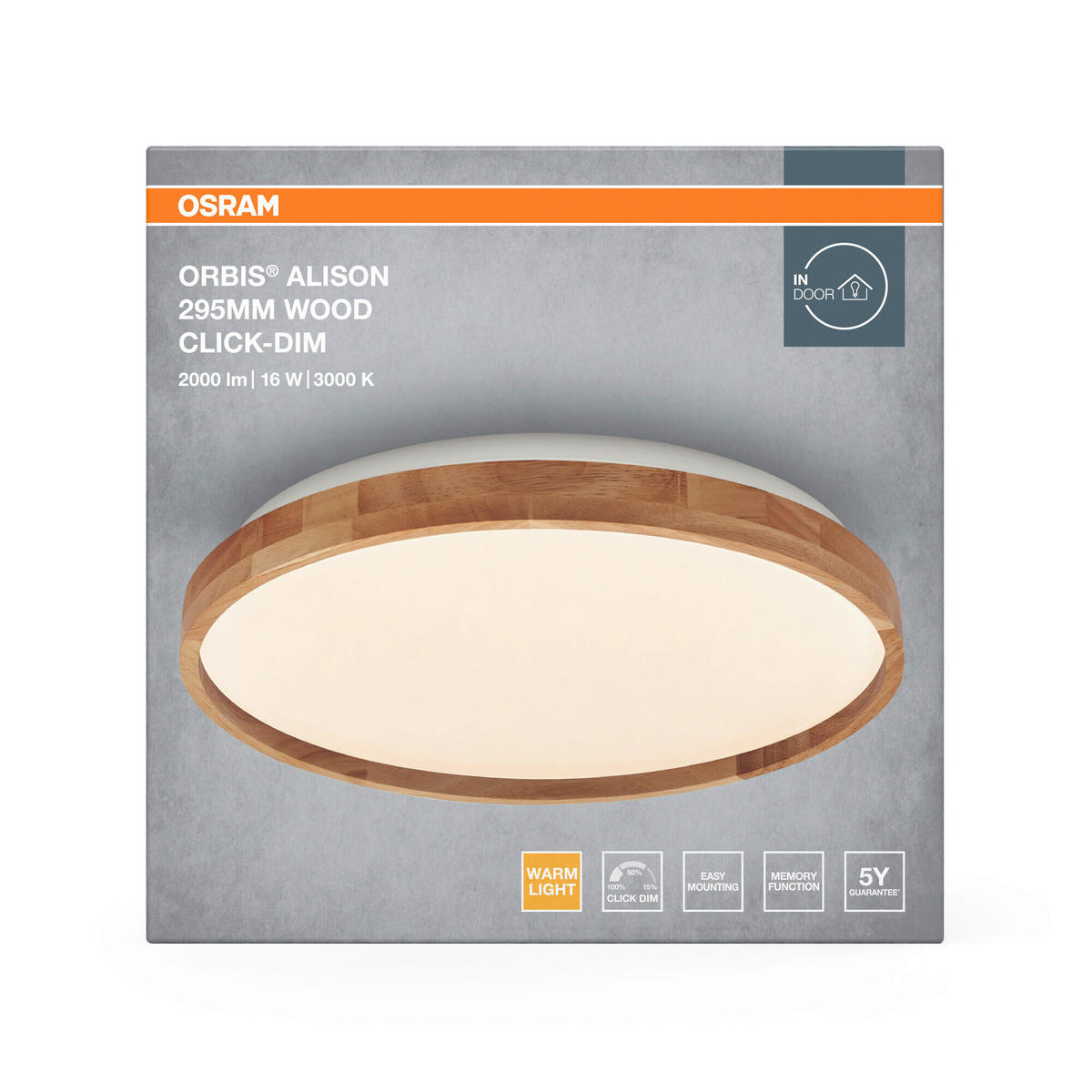 LED-DECKENLEUCHTE 29.5/6 cm   - Design, Kunststoff/Metall (29.5/6cm) - Osram
