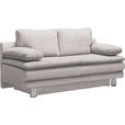 SCHLAFSOFA in Webstoff Naturfarben  - Chromfarben/Naturfarben, Design, Textil/Metall (194/96/86cm) - Novel