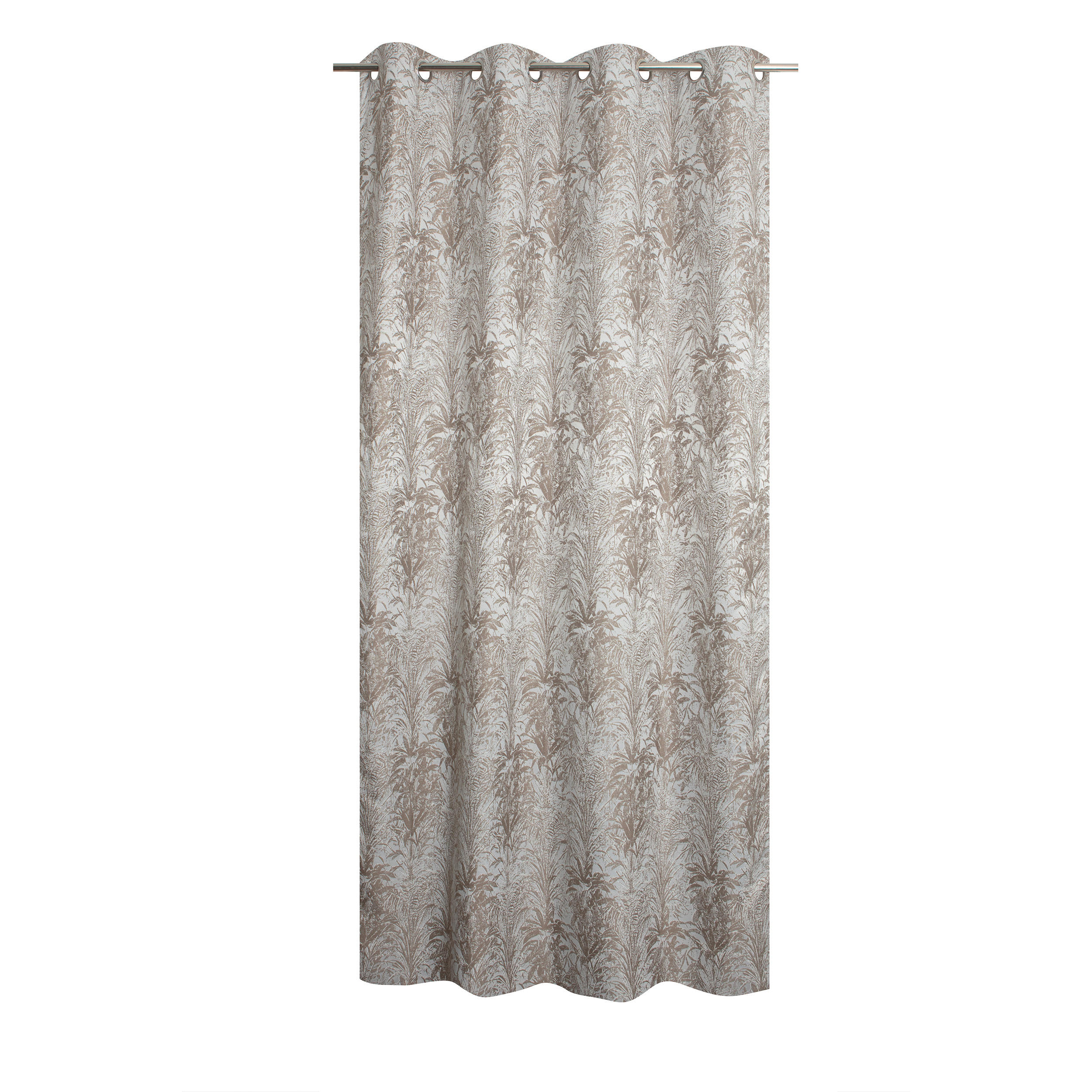 FERTIGVORHANG blickdicht  - Graubraun, Basics, Textil (135/240cm)