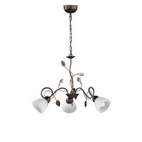 KRONLEUCHTER TRADITIO 70/150 cm   - Rostfarben/Braun, ROMANTIK / LANDHAUS, Glas/Metall (70/150cm) - Trio Leuchten