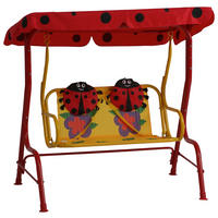 Kinder-Hollywoodschaukel 115/118/75 cm  - Rot, MODERN, Textil/Metall (115/118/75cm) - Siena Garden