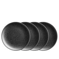 DESSERTTELLERSET Schwarz 6-teilig ESSENTIAL  - Schwarz, Basics, Keramik (22/2,3cm) - Mäser